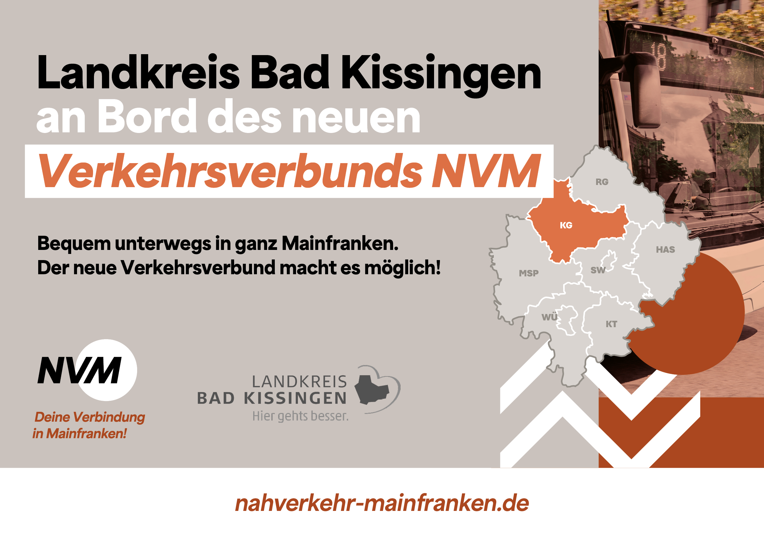 Der Nahverkehr Mainfranken kommt! Start des Verkehrsverbund NVM am 01.01.2025