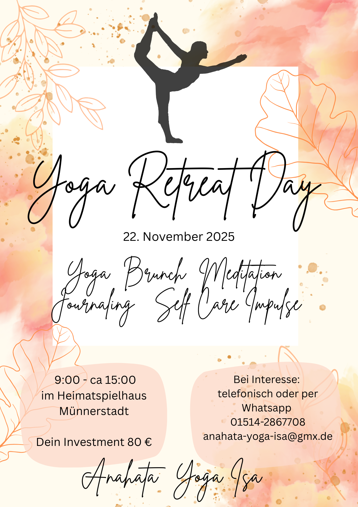 Leider haben wir keinen Titel zu diesem Bild. Wir arbeiten daran und bitten um Ihr Verständnis. Yoga Retreat Day